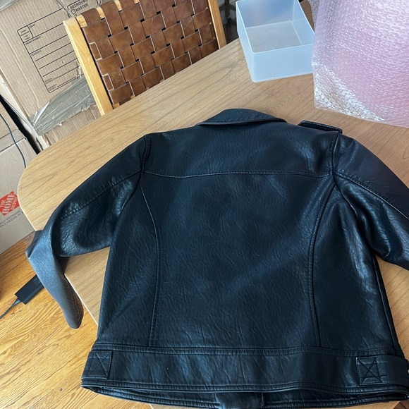 Topshop Black Faux Leather Jacket - Picture 3 of 4